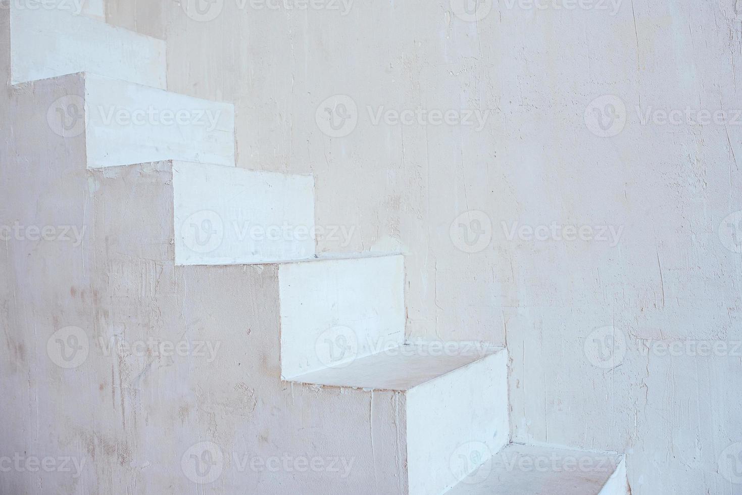 white stairs and wall indoor. Interior, career, movement, growth, fall concept photo