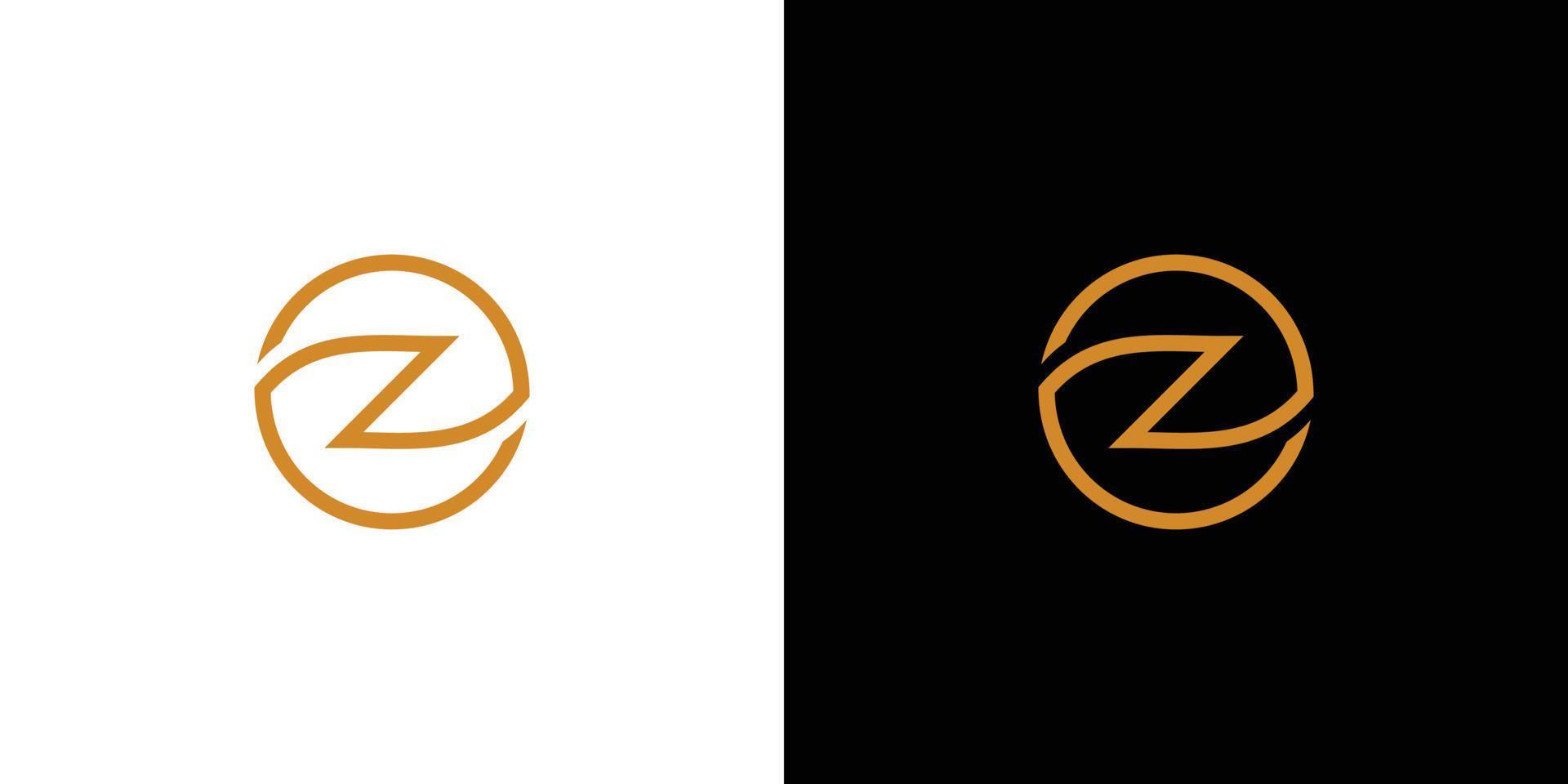 diseño moderno y profesional del logotipo de las iniciales de la letra z vector