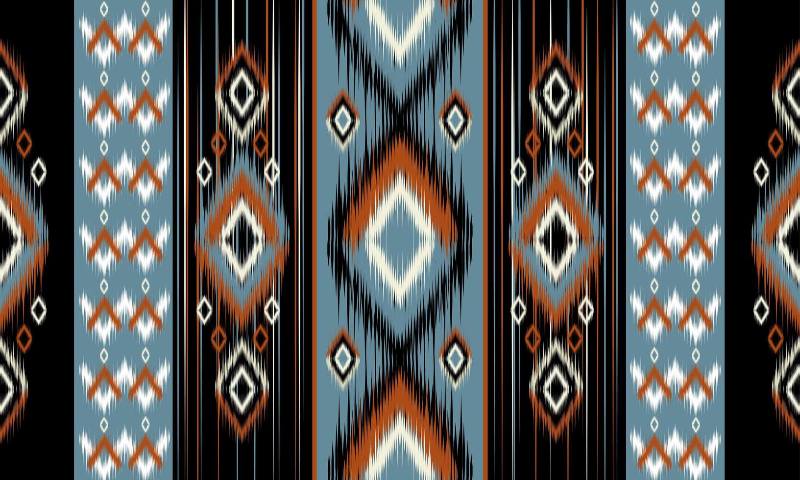 diseño tradicional de patrón oriental étnico geométrico para fondo, alfombra, papel tapiz, ropa, envoltura, batik, tela, estilo de bordado de ilustración vectorial. vector