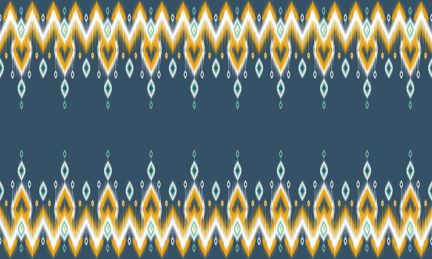 Geometric ethnic ikat pattern Oriental traditional Design for background. vector