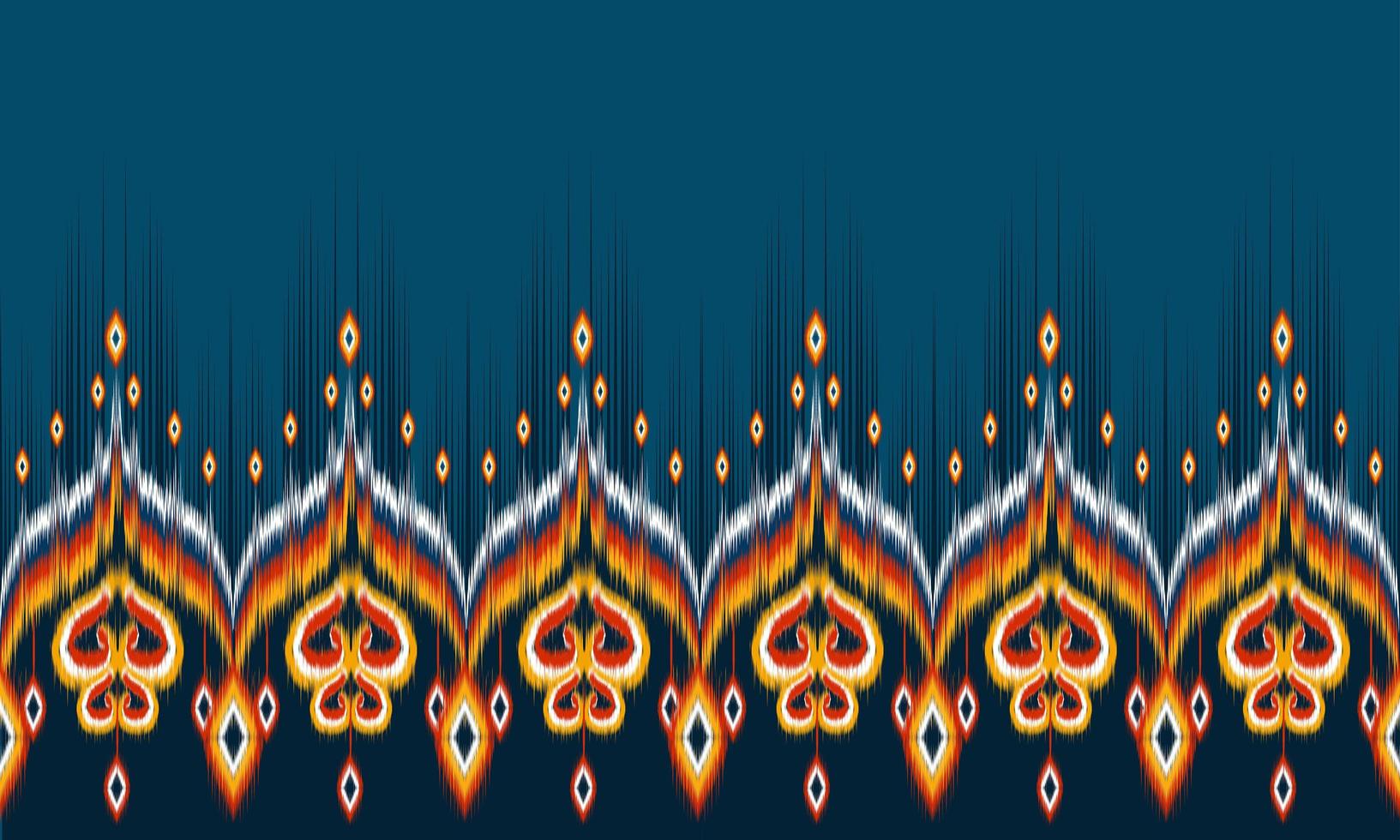 Geometric ethnic oriental ikat seamless pattern. vector