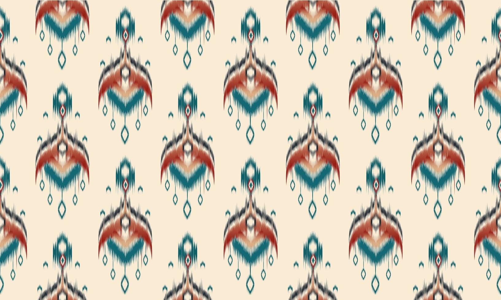 Geometric ethnic oriental ikat seamless pattern. vector