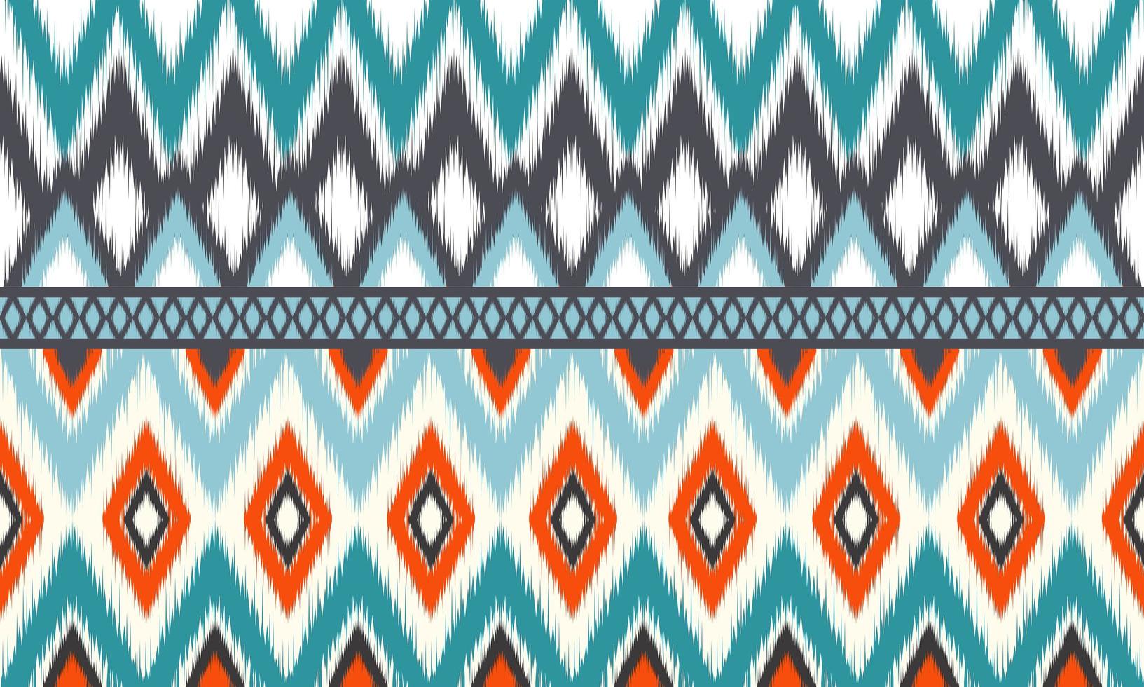 Geometric ethnic oriental ikat pattern traditional Design for background,carpet,wallpaper,clothing,wrapping,Batik,fabric,Vector illustration.embroidery style. vector