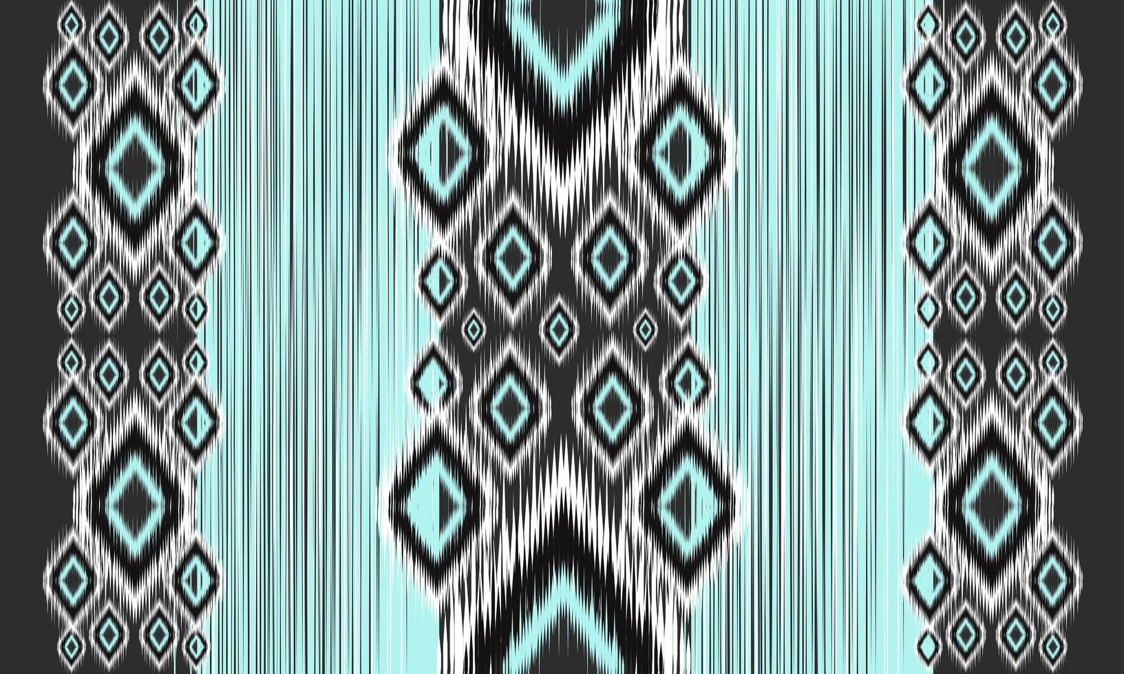 diseño tradicional del patrón de ikat oriental étnico geométrico para el fondo, alfombra, papel tapiz, ropa, envoltura, batik, tela, estilo de bordado de ilustración vectorial. vector