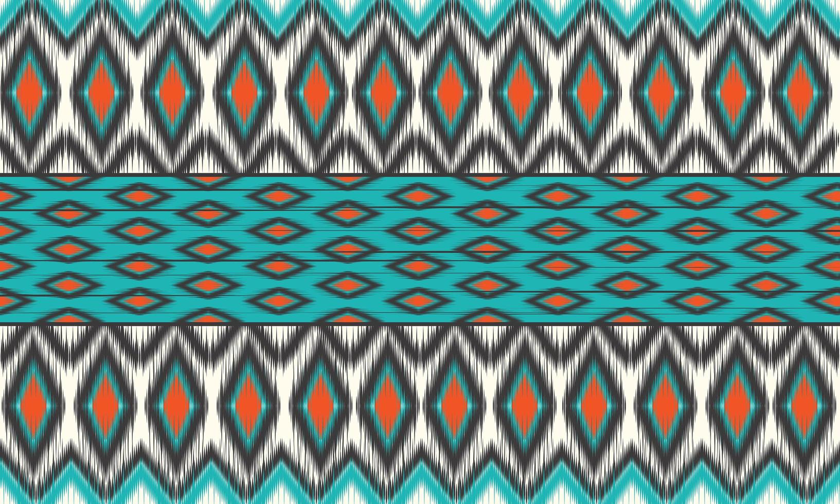 diseño tradicional del patrón de ikat oriental étnico geométrico para el fondo, alfombra, papel tapiz, ropa, envoltura, batik, tela, estilo de bordado de ilustración vectorial. vector