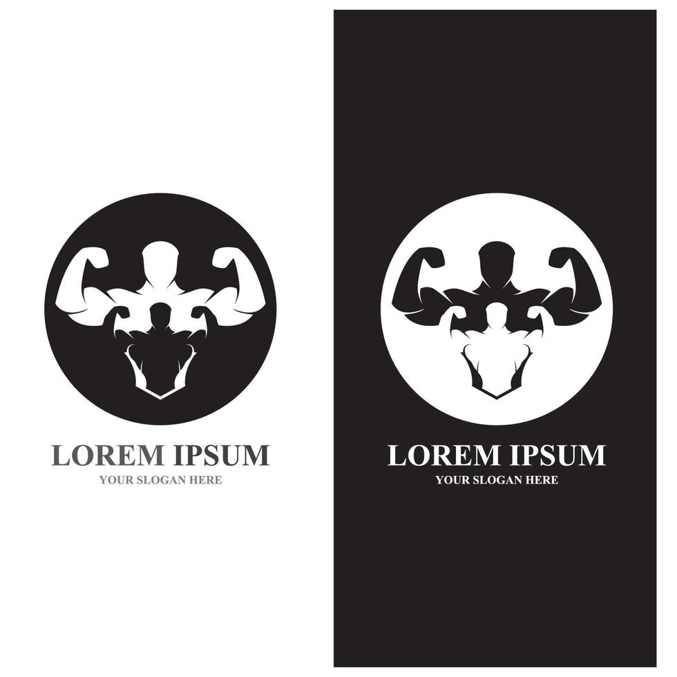 gimnasio insignia fitness logotipo diseño vector objeto e iconos para el deporte