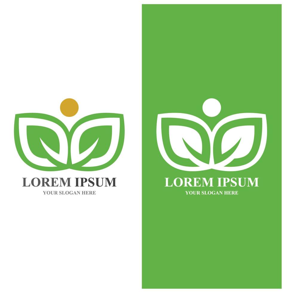 leaf green  ecology nature logo element vector