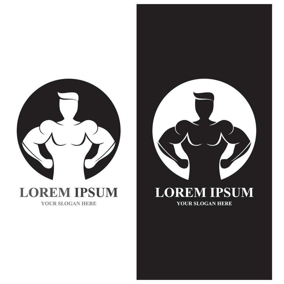 gimnasio insignia fitness logotipo diseño vector objeto e iconos para el deporte