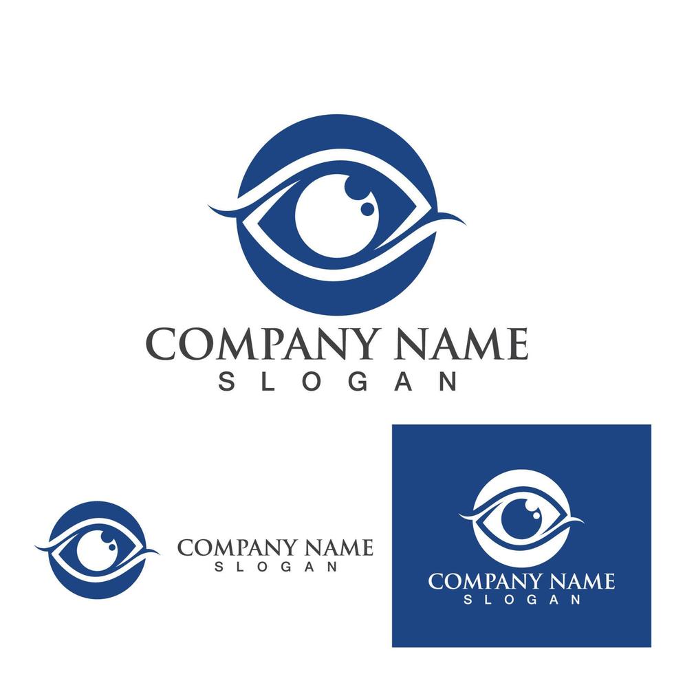 Eye care logo and symbols template vector icons app..