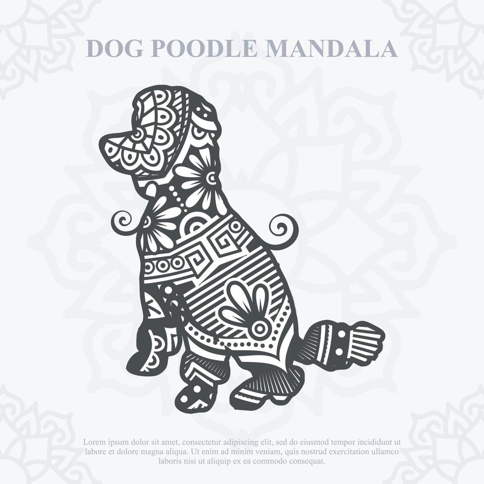 vector de mandala de perro. estilo boho svg. eps 10