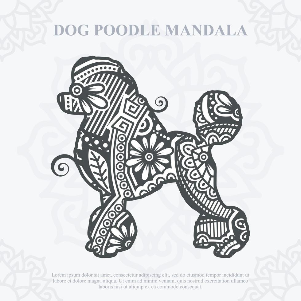 vector de mandala de perro. estilo boho svg. eps 10