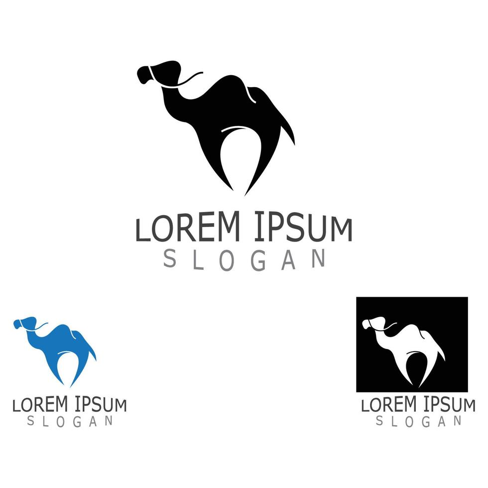 Vector Camel icon and logo design elements labels template vintage