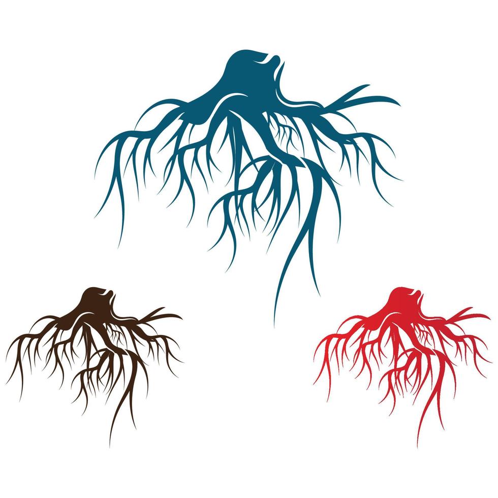 1202raíz vectorial de un árbol creativo subterráneo. icono de raíz de árbol1 vector