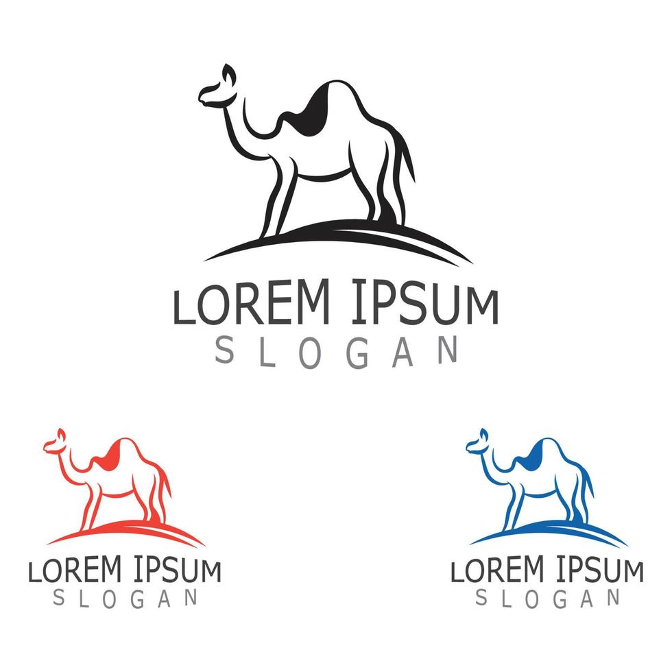 icono de camello vectorial y elementos de diseño de logotipo plantilla de etiquetas vintage vector