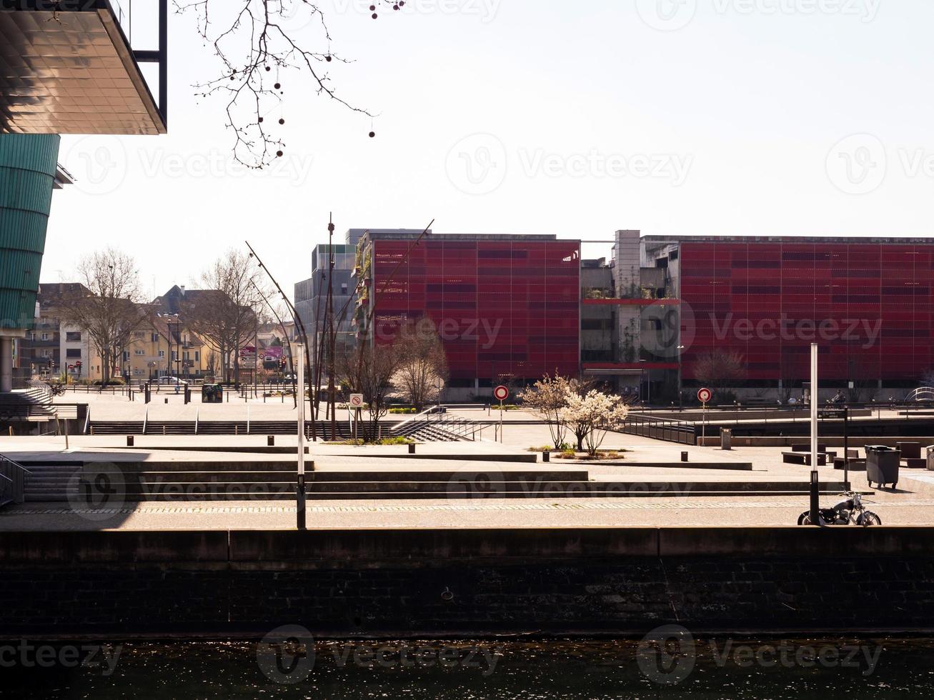 The empty city of Strasbourg. Quarantine time. Coronavirus epidemic. No people. photo