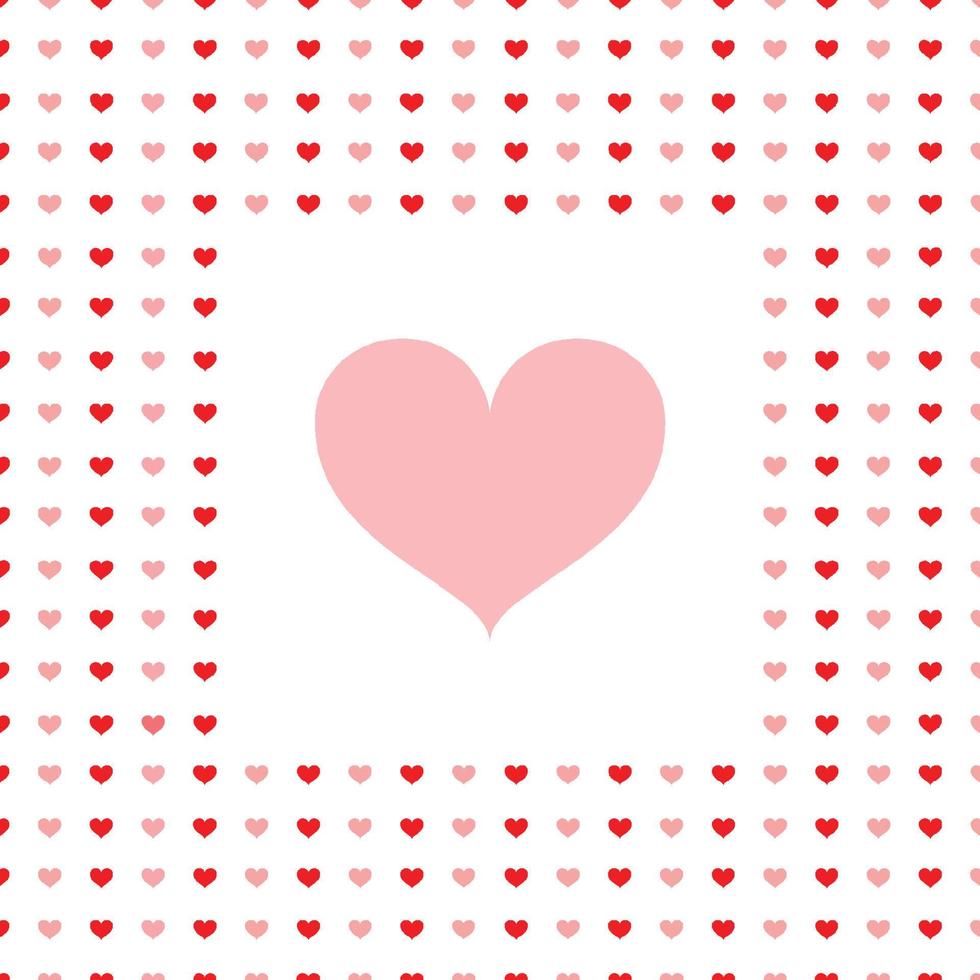 Pink hearts seamless pattern background design vector