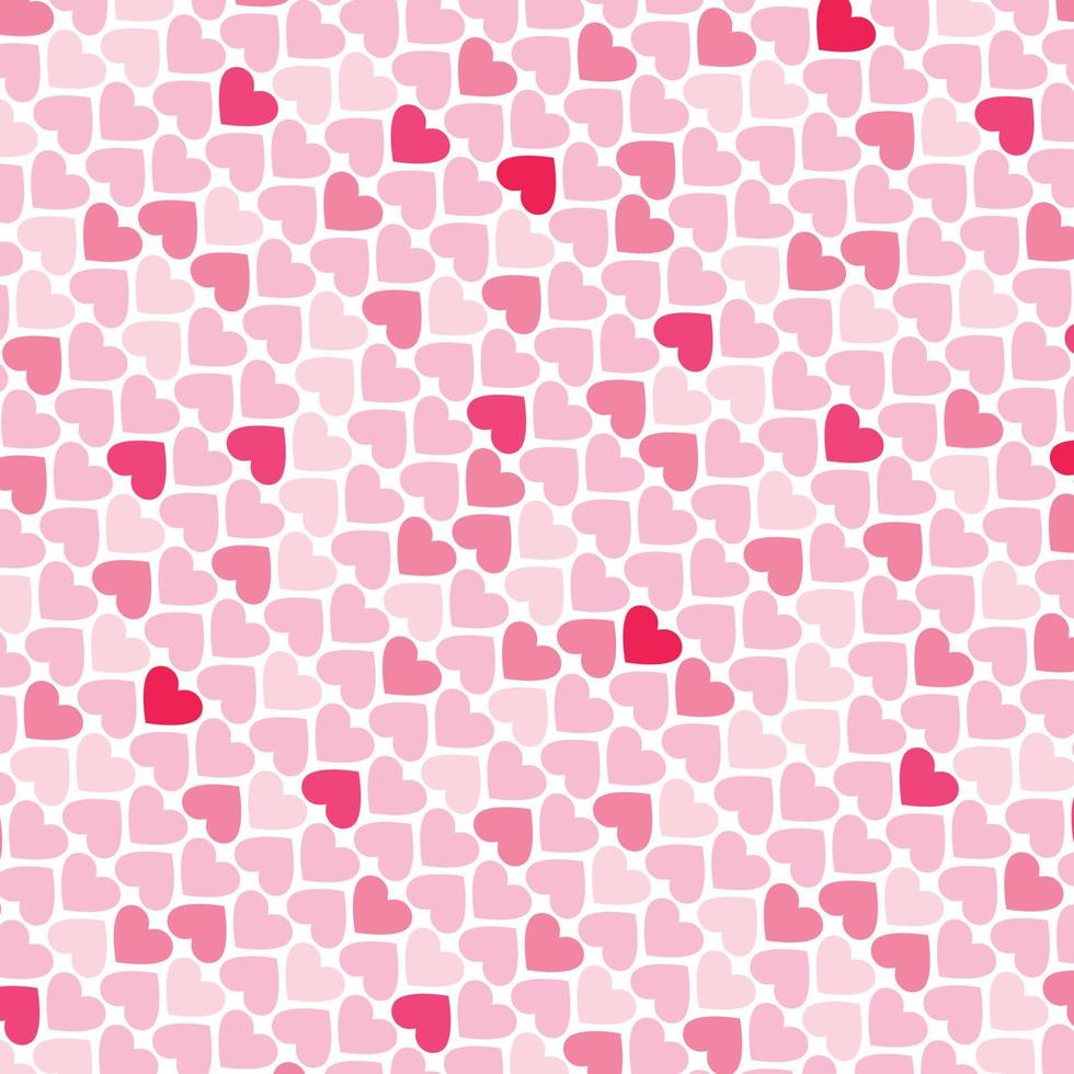 Pink hearts seamless pattern design for valentine's day and love concept. vector