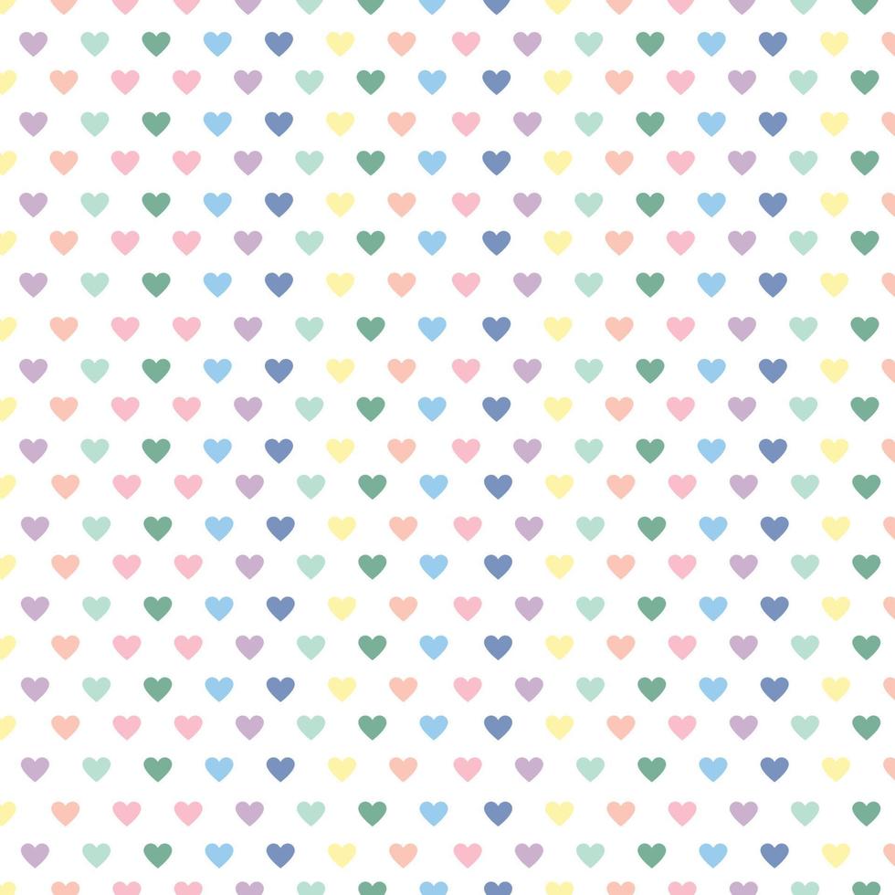 Pastel hearts seamless pattern design for valentine's day and love concept. vector