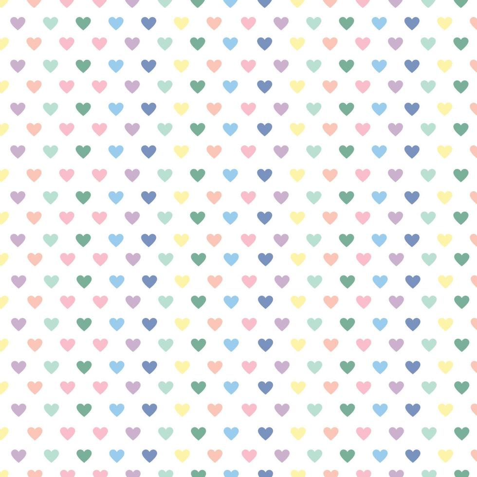 Pastel hearts seamless pattern design for valentine's day and love concept. vector