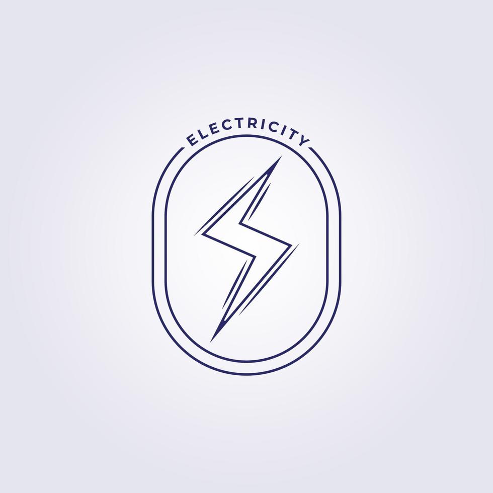 Diseño de ilustración de vector de logotipo de energía eléctrica y voltios de iluminación de vibración moderna