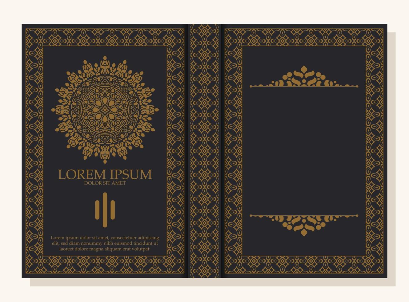 Ornamental book cover design vector