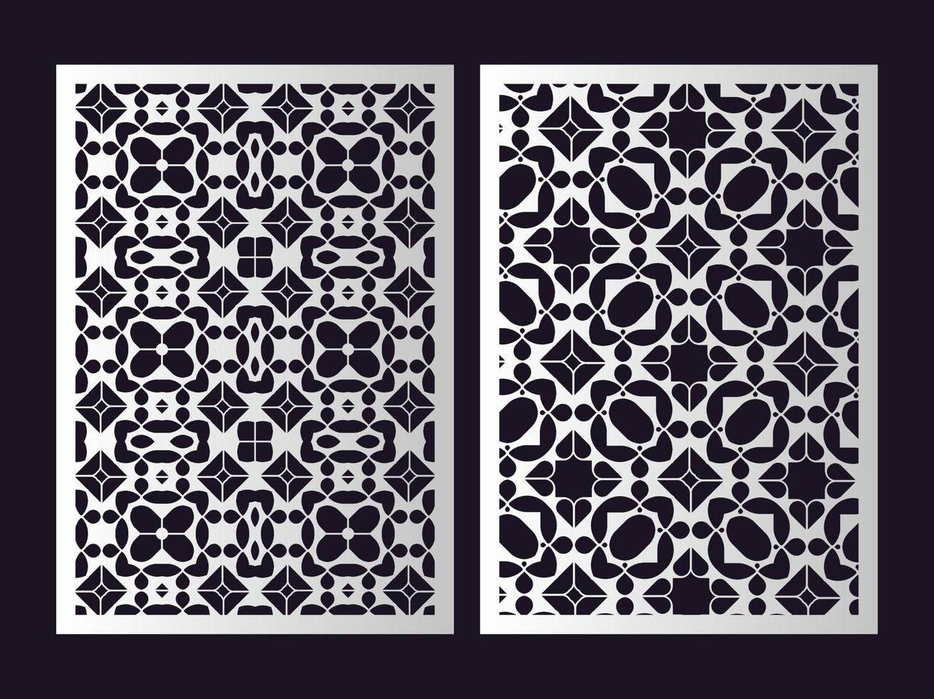 seamless die cut decorative pattern template vector