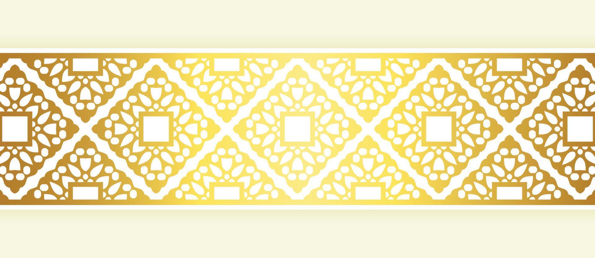 Golden ornamental border design template vector