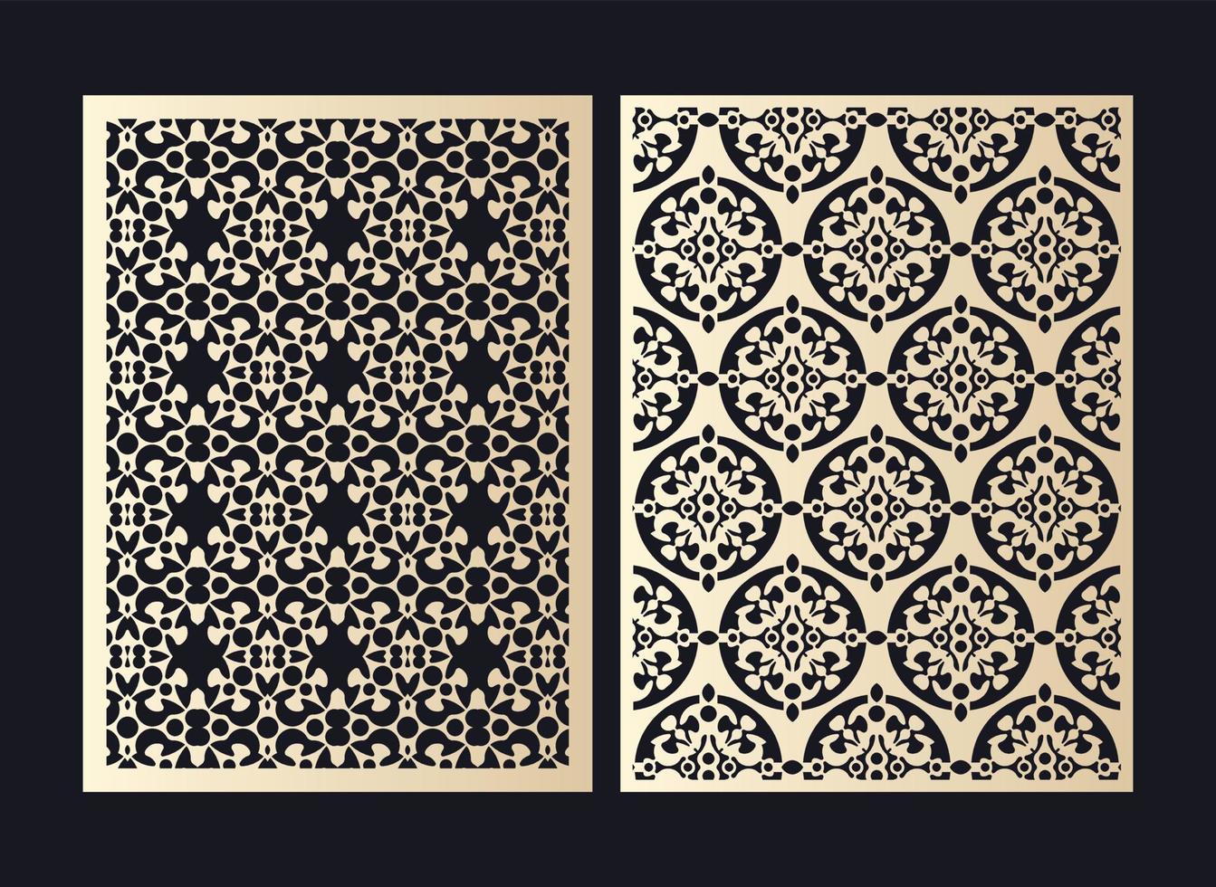 seamless die cut decorative pattern template vector