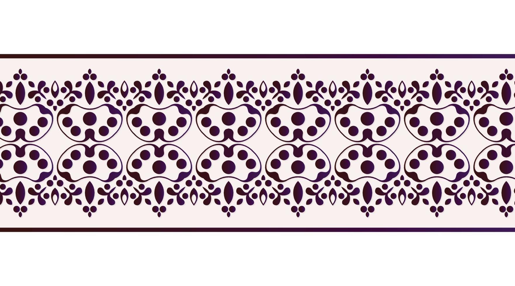 ornament style ethnic seamless borders set vector