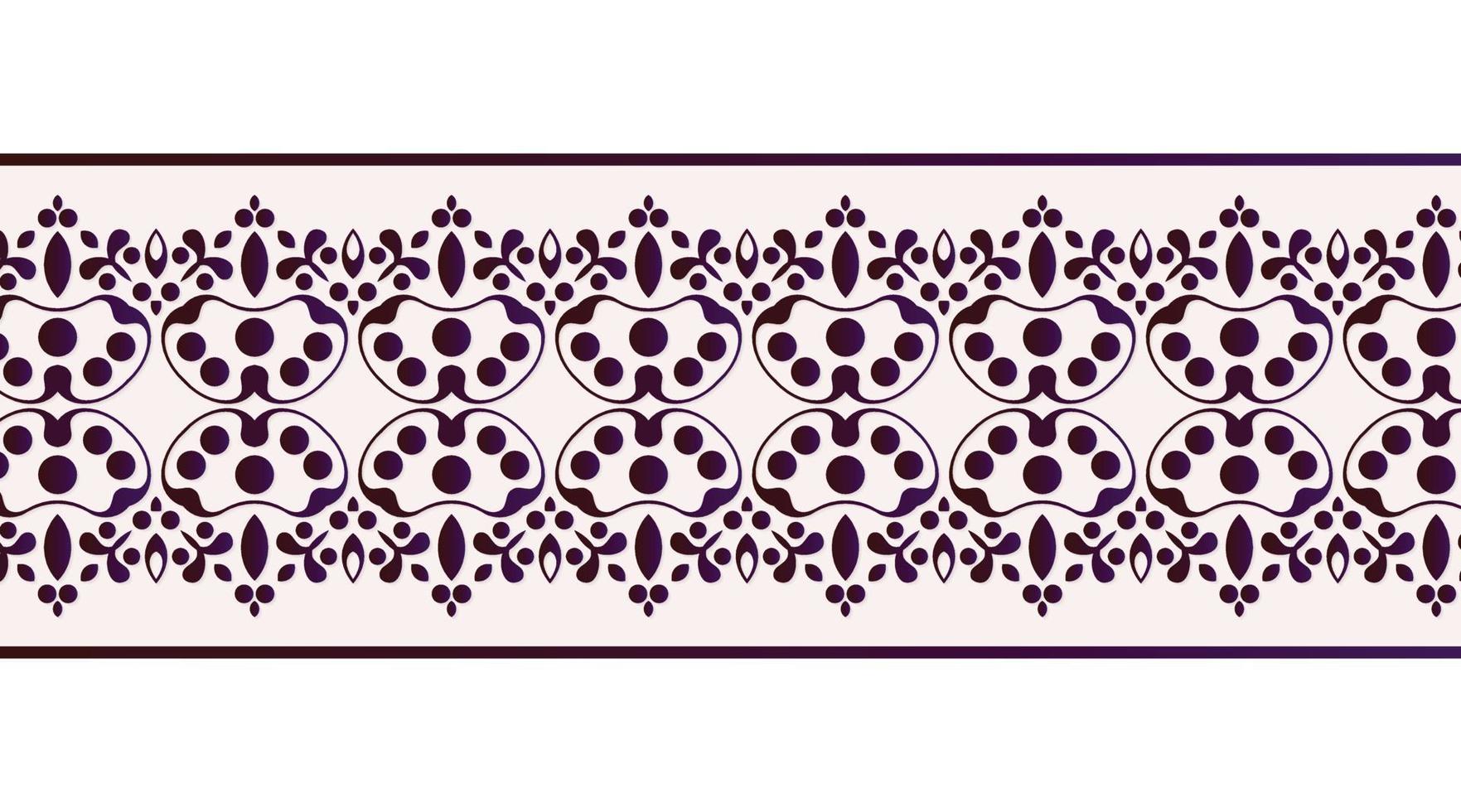 ornament style ethnic seamless borders set vector