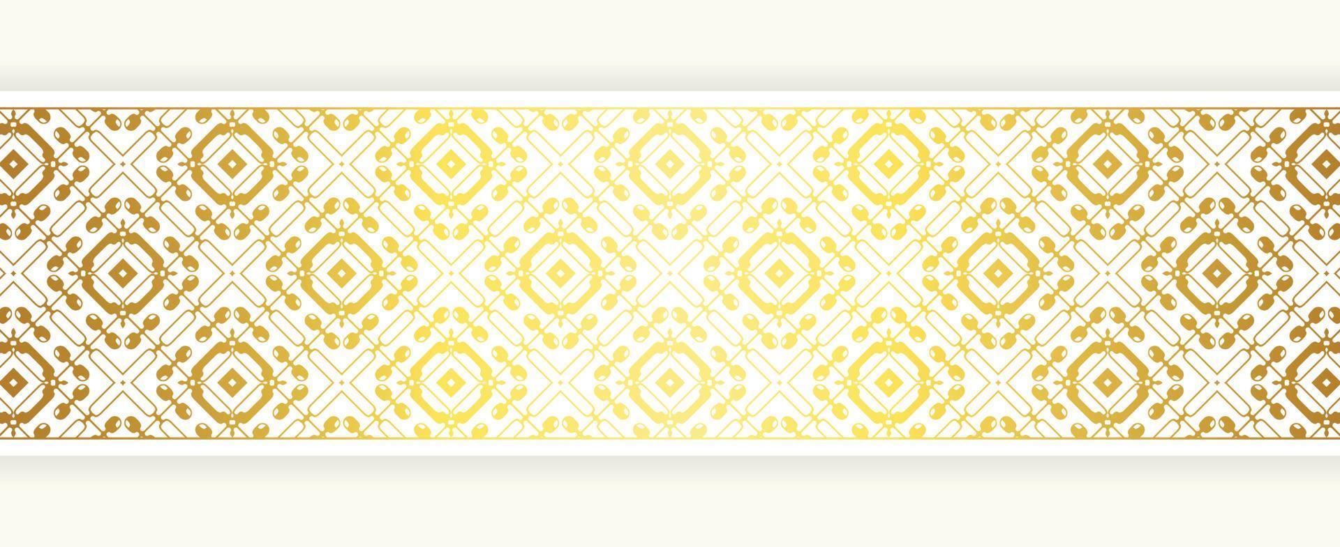 Golden ornamental border design template vector