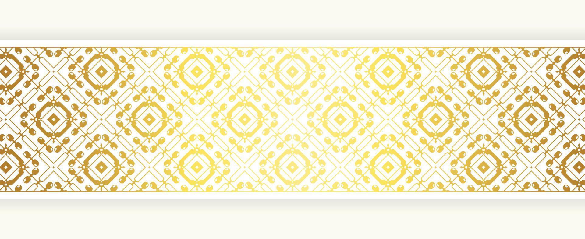 Golden ornamental border design template vector