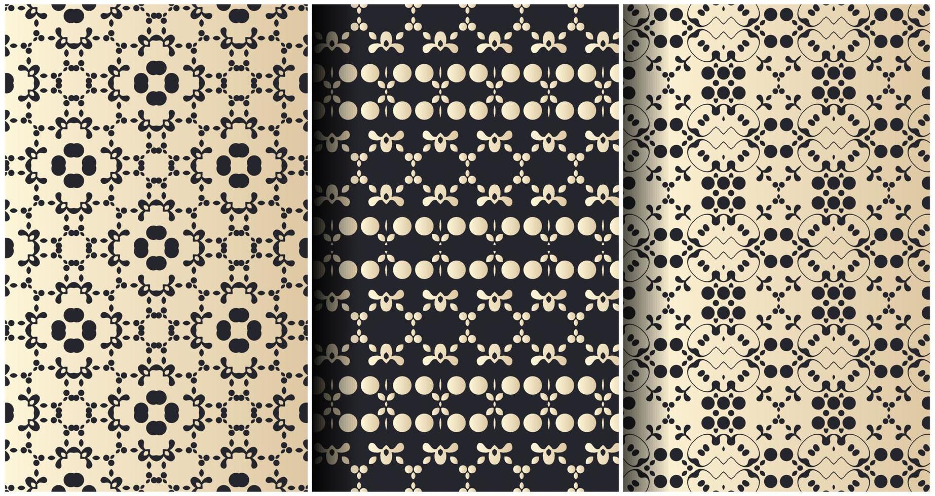 Collection of seamless ornamental ethnic patterns vector