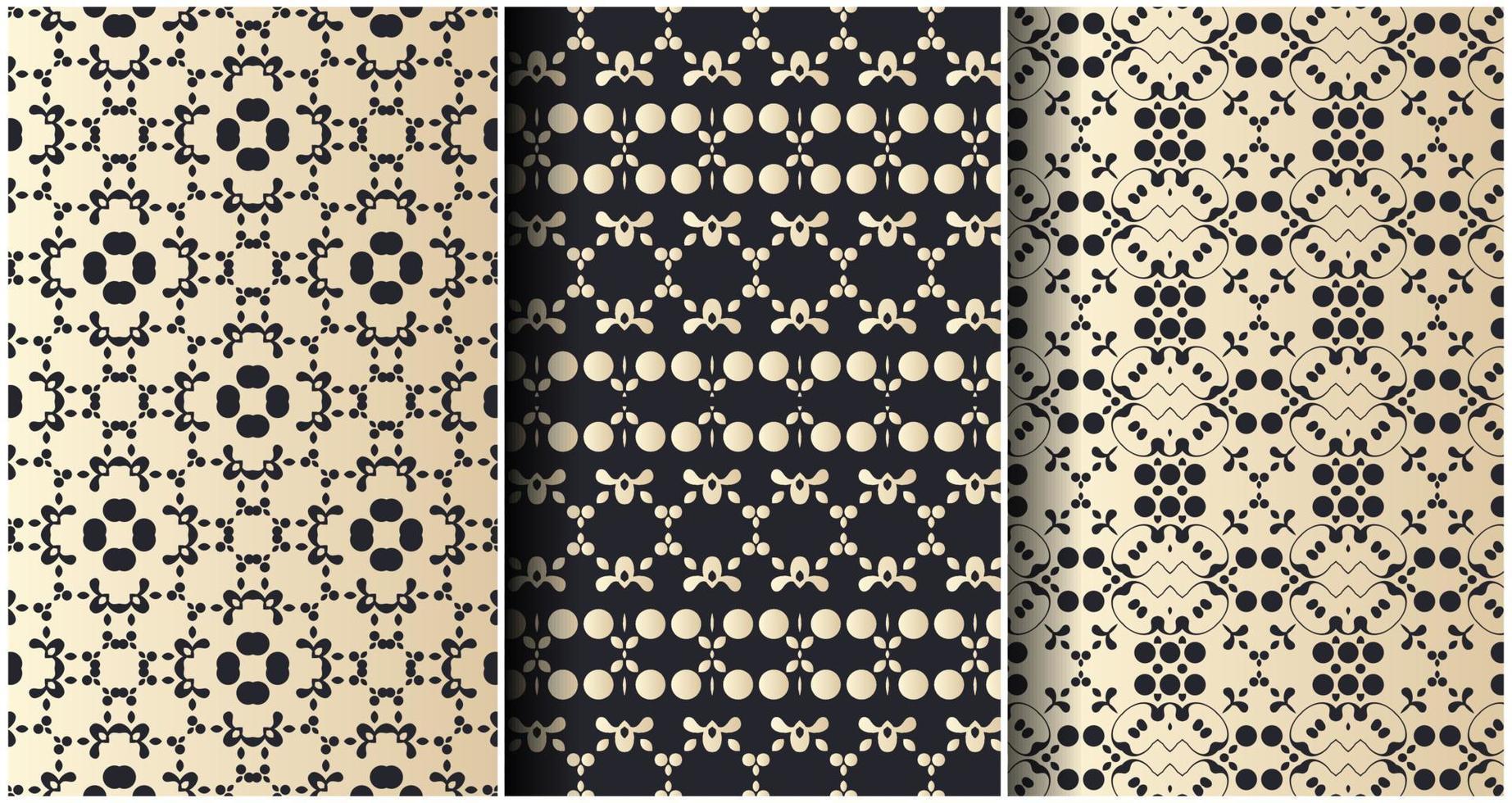 Collection of seamless ornamental ethnic patterns vector