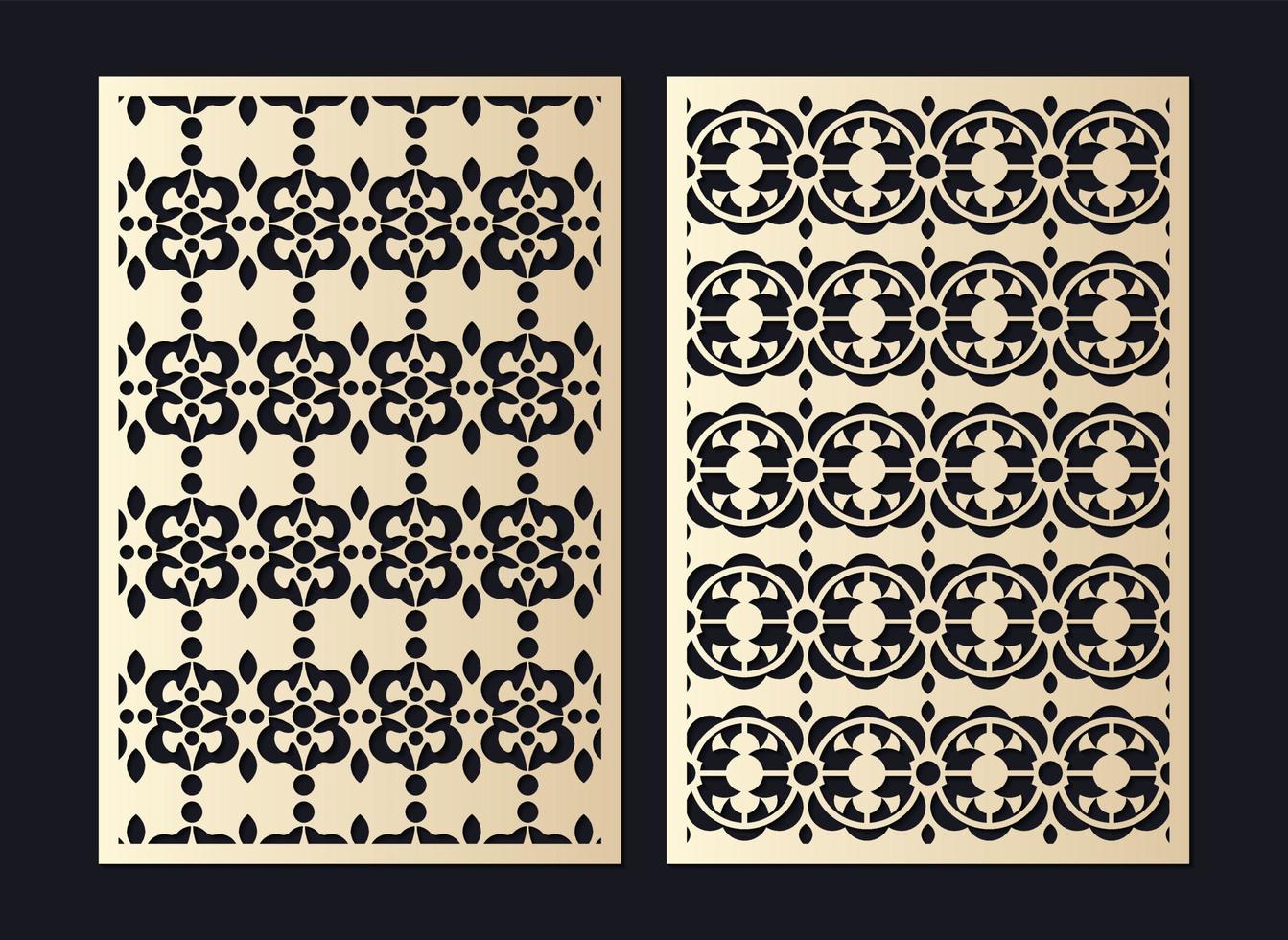 seamless die cut decorative pattern template vector