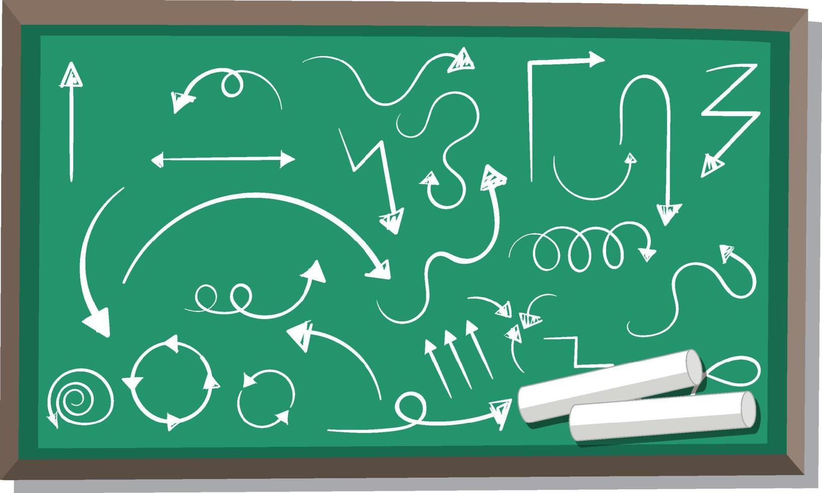 Hand drawn doodles on chalkboard vector