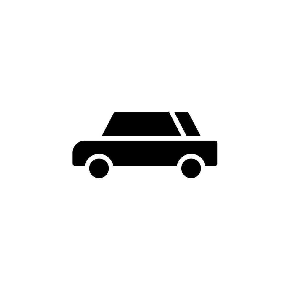 Car, Automobile, Transportation Solid Icon Vector Illustration Logo Template. Suitable For Many Purposes.