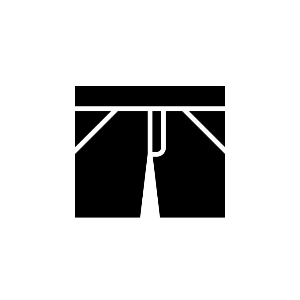 pantalones cortos, informales, pantalones icono sólido vector ilustración logotipo plantilla. adecuado para muchos propósitos.