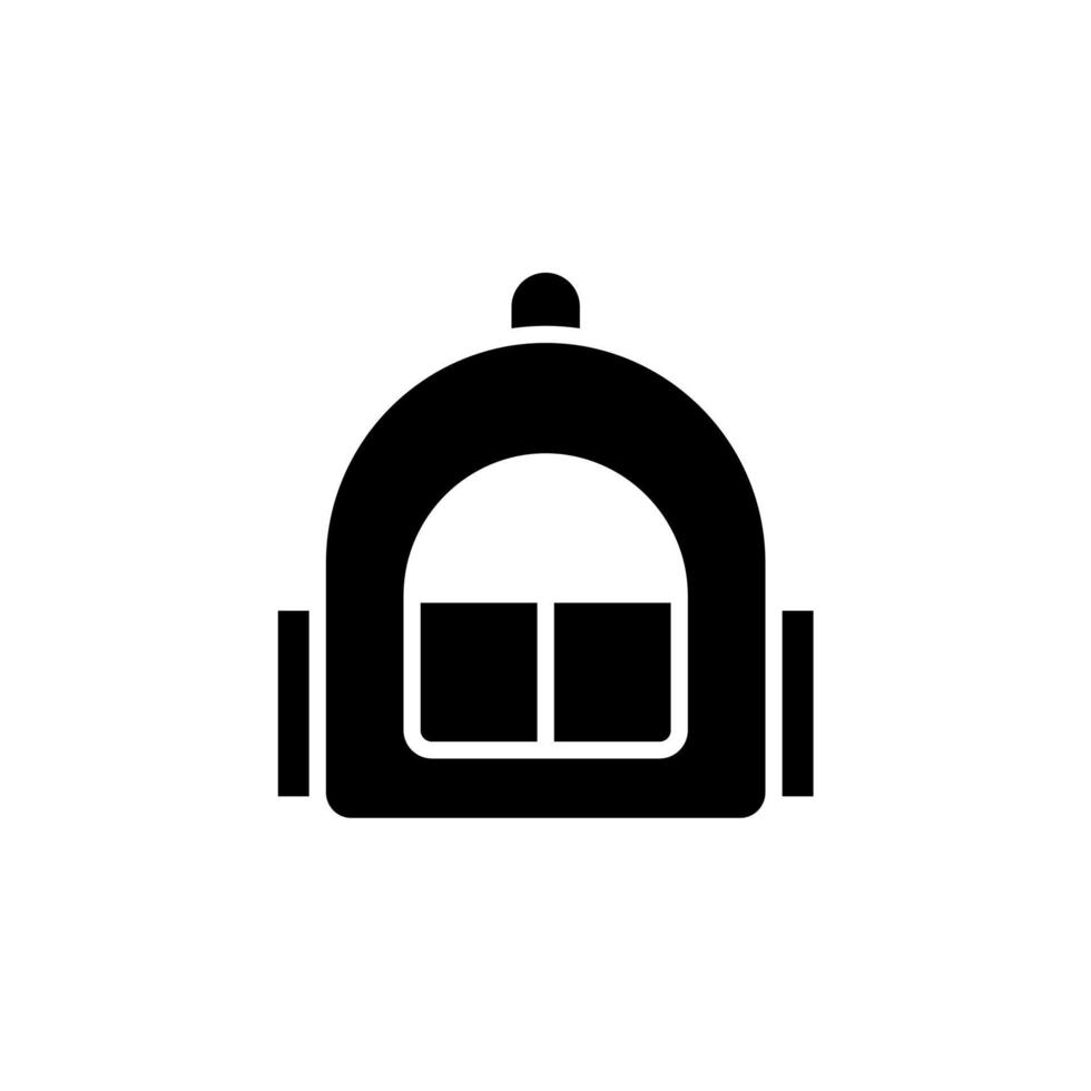 Backpack, School, Rucksack, Knapsack Solid Icon Vector Illustration Logo Template. Suitable For Many Purposes.