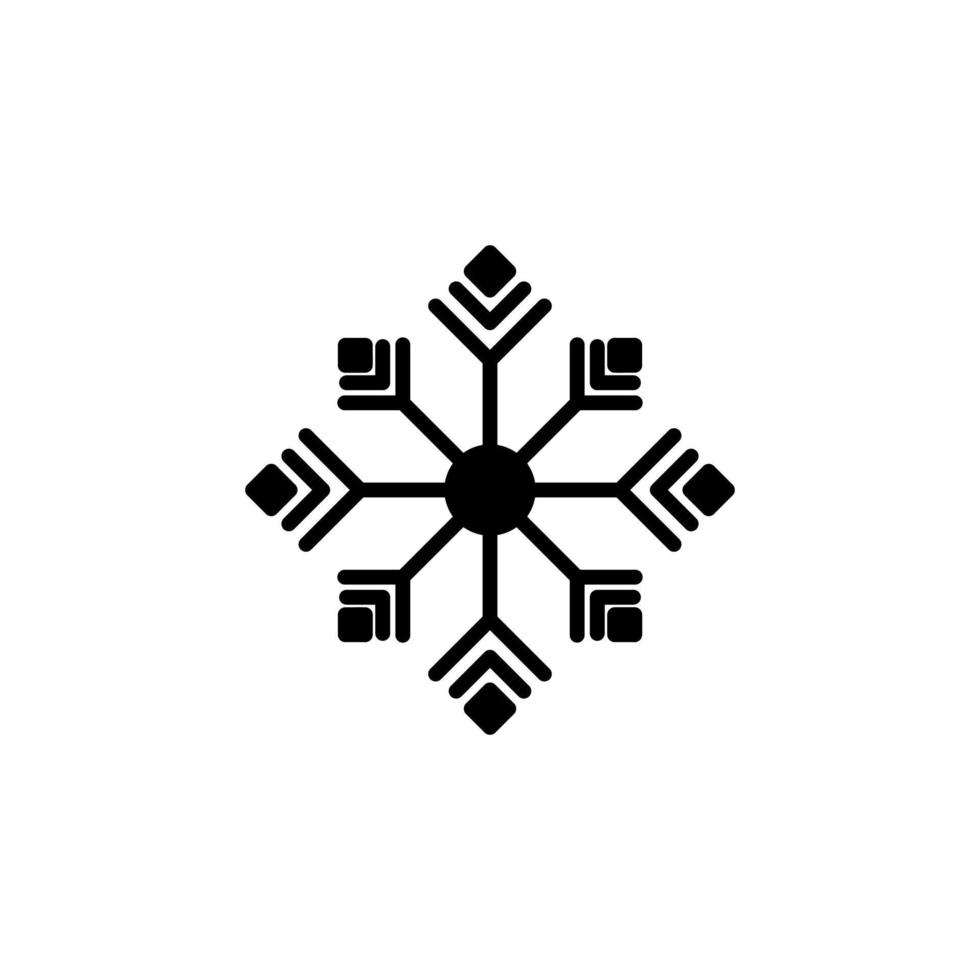 invierno, nevadas, nieve, copo de nieve icono sólido vector ilustración logotipo plantilla. adecuado para muchos propósitos.