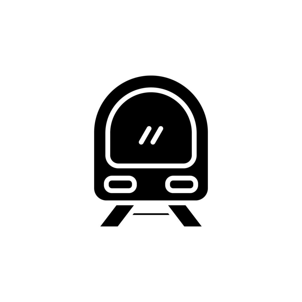 Train, Locomotive, Transport Solid Icon Vector Illustration Logo Template. Suitable For Many Purposes.