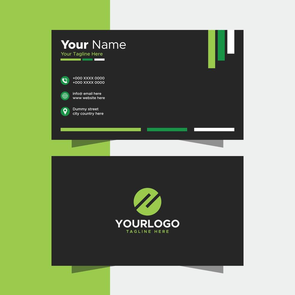 Minimalist Black Business Card vector