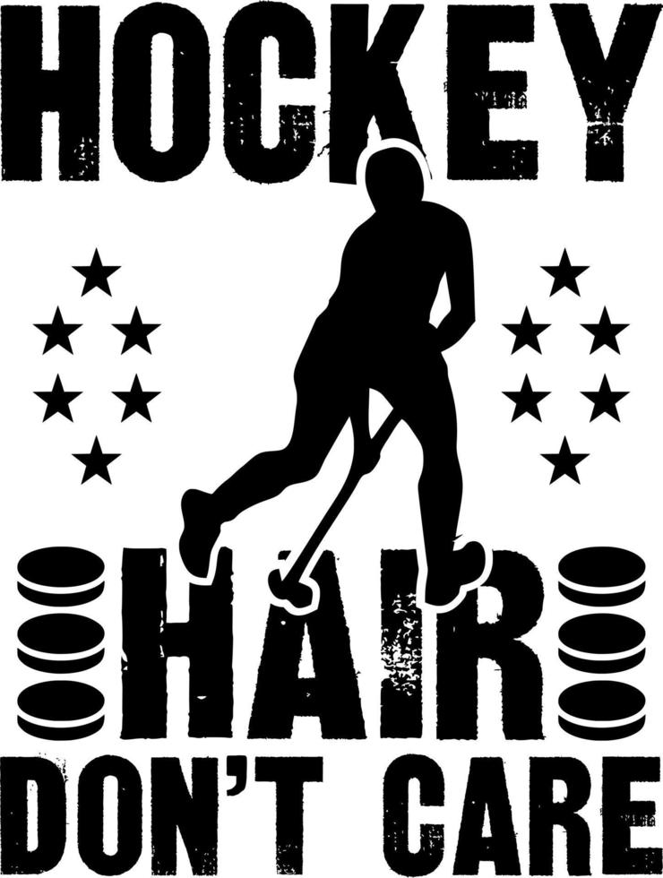 Hockey hair don't care vector