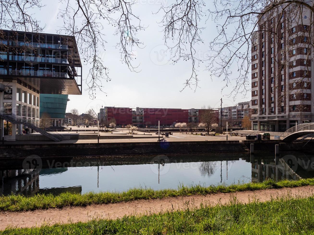 The empty city of Strasbourg. Quarantine time. Coronavirus epidemic. No people. photo