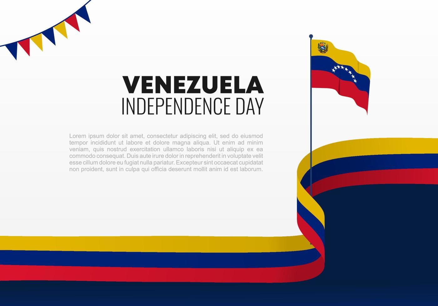 día de la independencia de venezuela para la celebración nacional el 5 de julio. vector