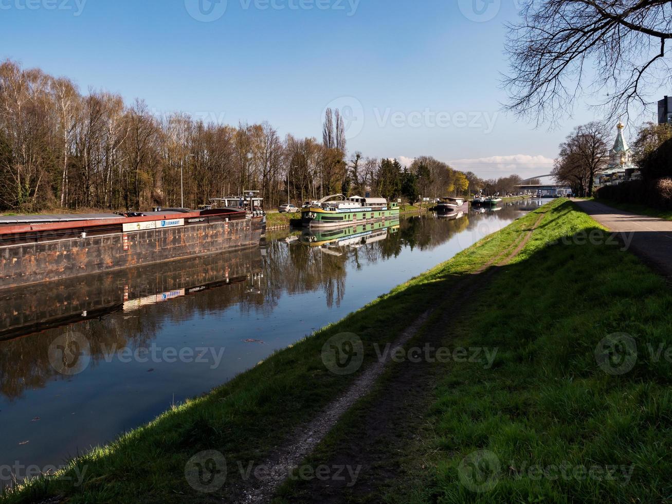 The empty city of Strasbourg. Quarantine time. Coronavirus epidemic. No people. photo