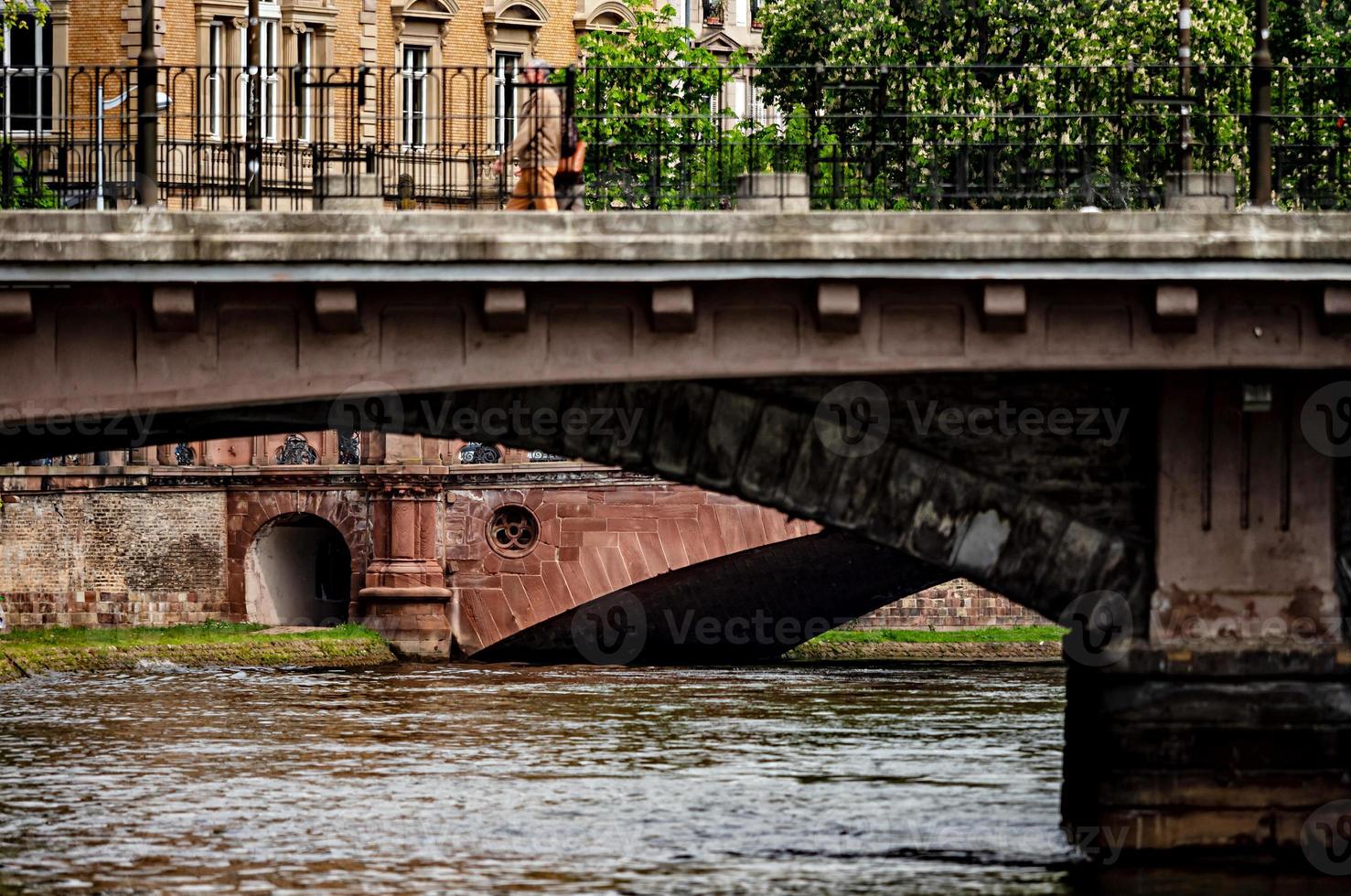 Bridge over the river Ill in Strasbourg, cityscape, old center photo