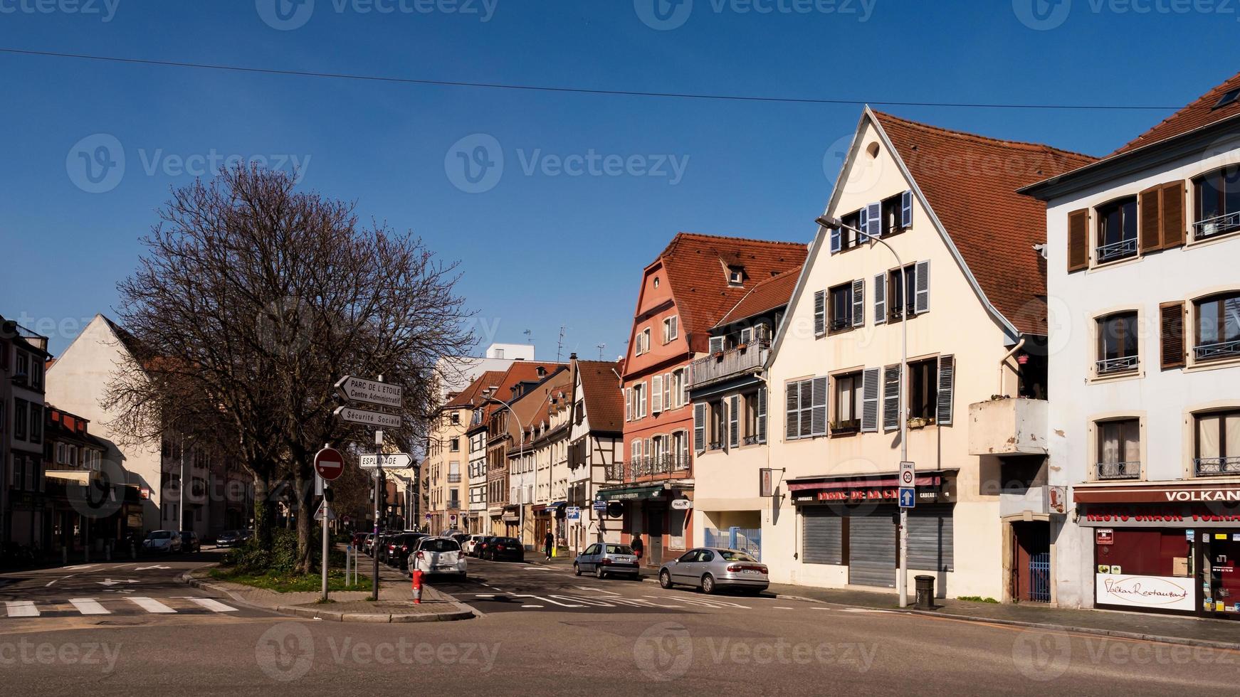 The empty city of Strasbourg. Quarantine time. Coronavirus epidemic. No people. photo