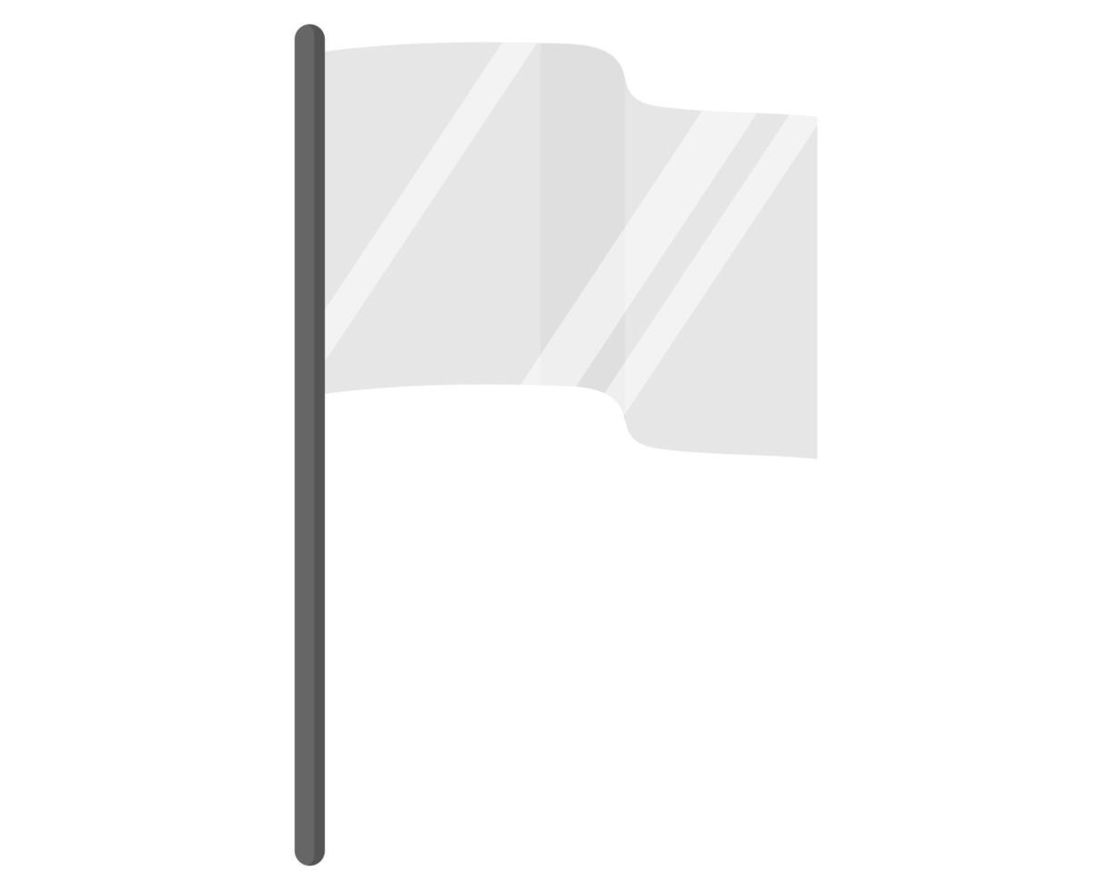 Blank white flag is a symbol of surrender, cessation of hostilities, truce and offer of negotiations. vector