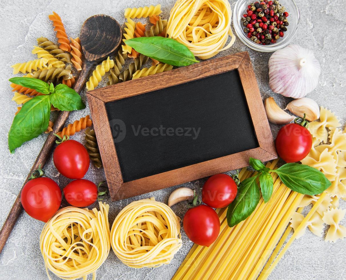 ingredientes de comida italiana foto